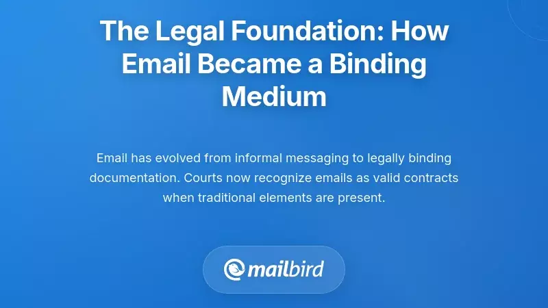 The Legal Foundation: How Email Became a Binding Medium