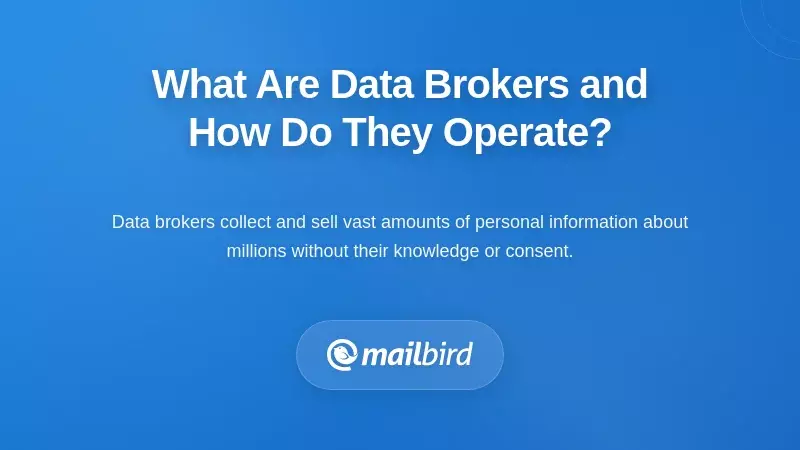 Illustration showing how data brokers collect and aggregate personal information from multiple sources