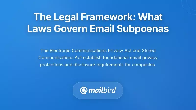 The Legal Framework: What Laws Govern Email Subpoenas