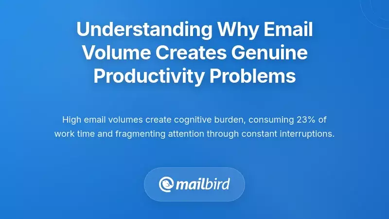 Understanding Why Email Volume Creates Genuine Productivity Problems