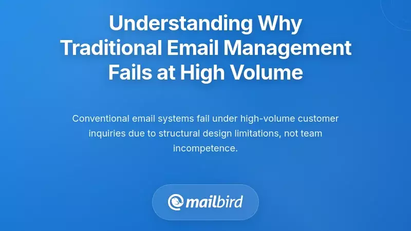Understanding Why Traditional Email Management Fails at High Volume