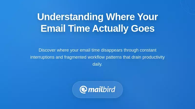 Person analyzing email time tracking data on laptop showing productivity metrics and workflow patterns