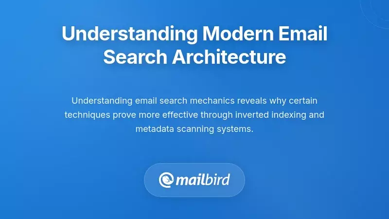 Email search architecture diagram showing how search queries process through email clients