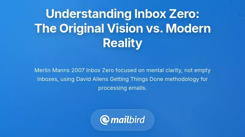 Understanding Inbox Zero: The Original Vision vs. Modern Reality