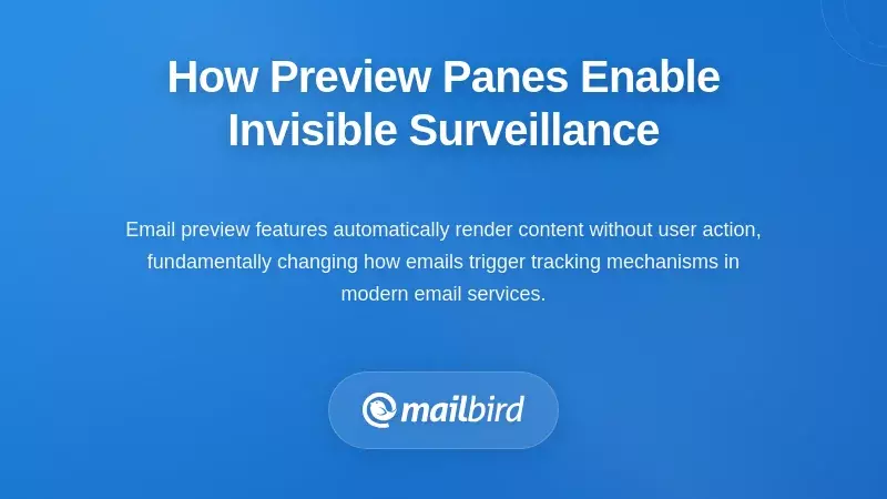Email preview pane showing invisible tracking surveillance in inbox