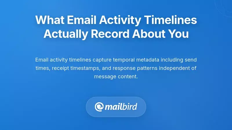 What Email Activity Timelines Actually Record About You
