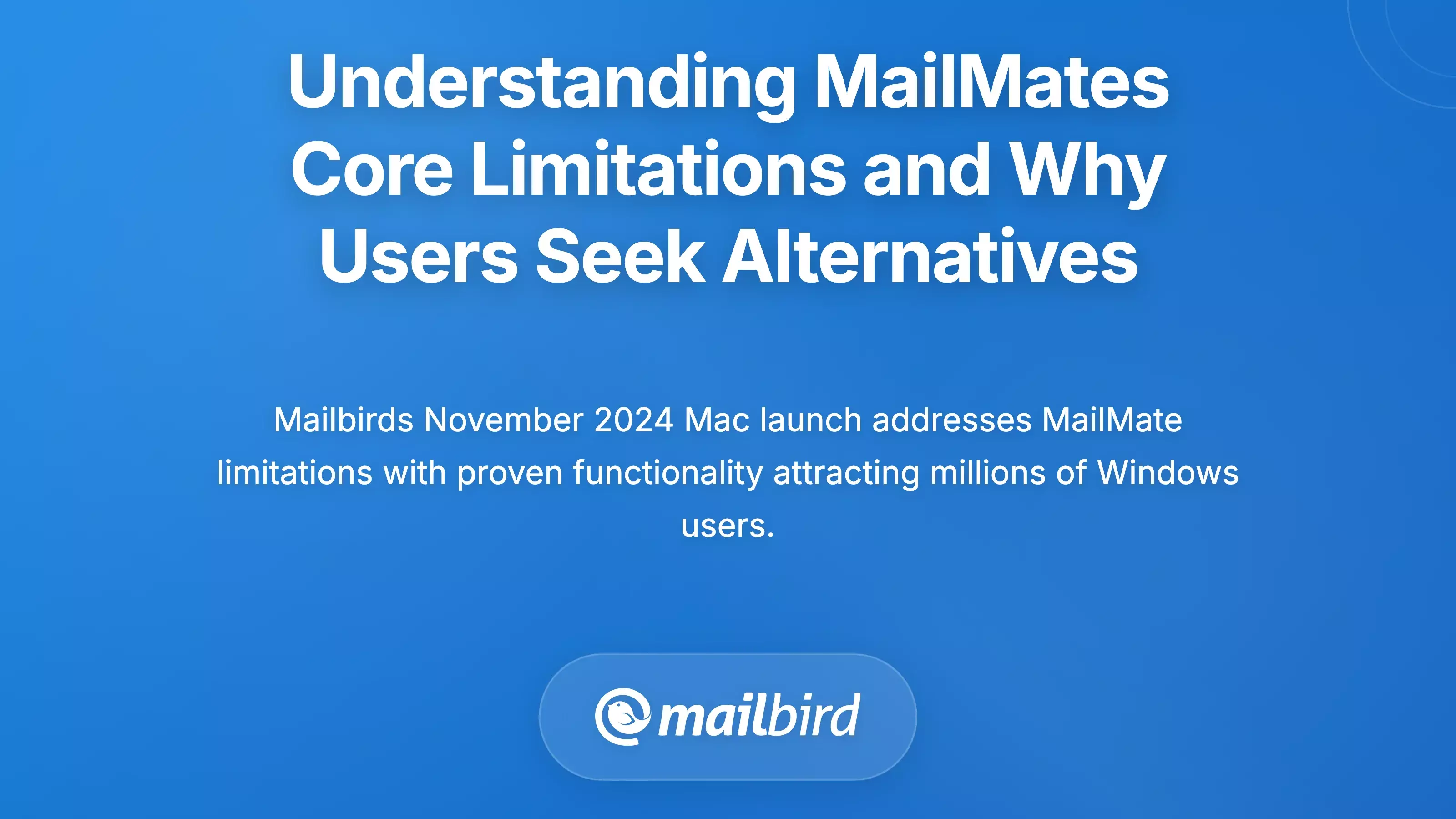 Understanding MailMate's Core Limitations and Why Users Seek Alternatives