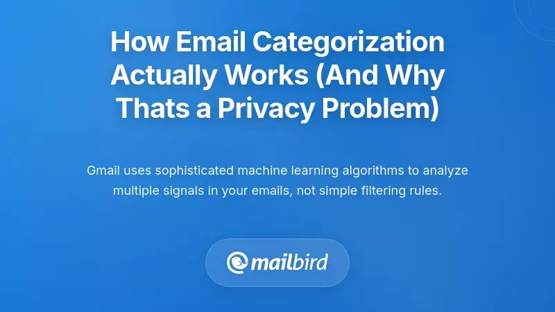 How Email Categorization Actually Works (And Why That's a Privacy Problem)