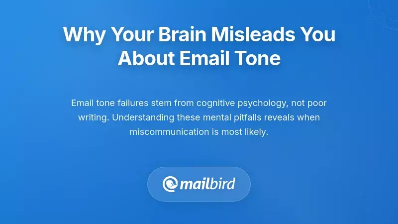 Brain processing email tone showing cognitive bias in workplace communication