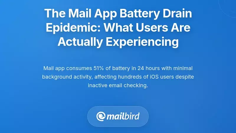 The Mail App Battery Drain Epidemic: What Users Are Actually Experiencing