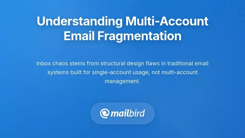 Multiple email account icons showing fragmented inbox management across different platforms