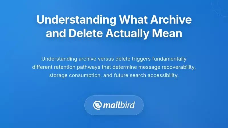Understanding What Archive and Delete Actually Mean
