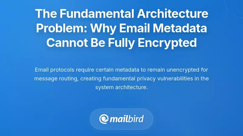 The Fundamental Architecture Problem: Why Email Metadata Cannot Be Fully Encrypted