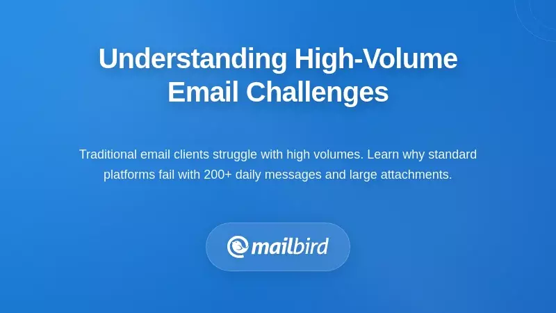 Professional overwhelmed by inbox with hundreds of unread emails illustrating high-volume email challenges