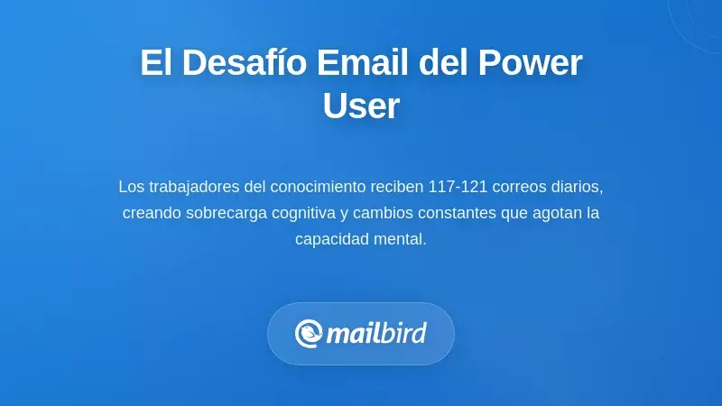 Profesional abrumado por un alto volumen de correos electr&oacute;nicos diarios en la bandeja de entrada