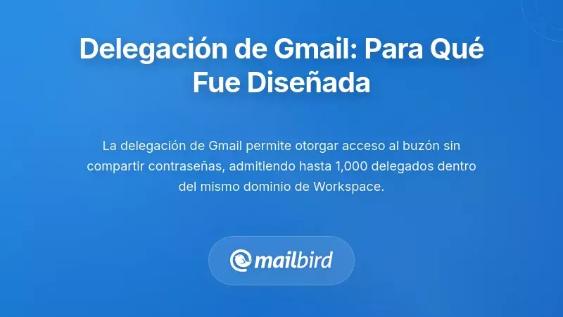 Comprender la delegación de Gmail: para qué fue diseñada