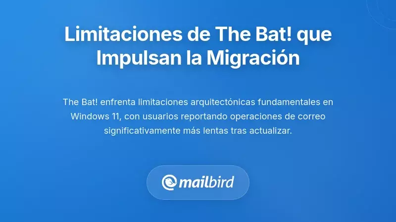 Comprendiendo las limitaciones de The Bat! que impulsan la migración de usuarios
