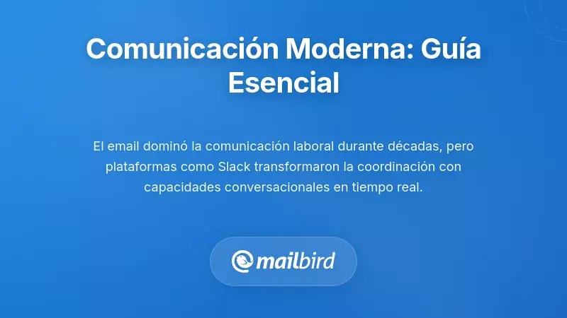 Panorama moderno de la comunicación que muestra canales de correo electrónico y chat en la colaboración en el lugar de trabajo