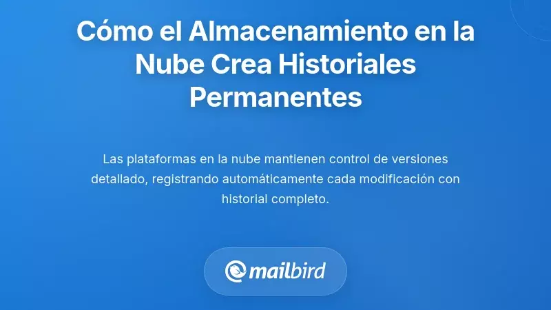 Comprendiendo C&oacute;mo el Almacenamiento en la Nube Crea Registros Permanentes de Historial de Archivos