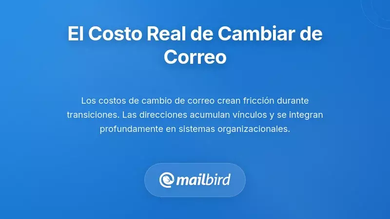 Comprender el verdadero costo del cambio de direcci&oacute;n de correo electr&oacute;nico