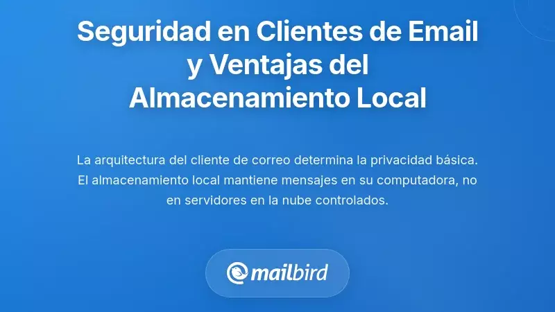 Entendiendo la Arquitectura de Seguridad de los Clientes de Correo Electr&oacute;nico y los Beneficios del Almacenamiento Local