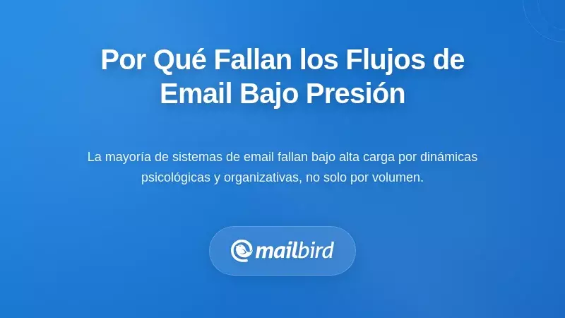 Entendiendo por qué los flujos de trabajo de correo electrónico se rompen bajo presión