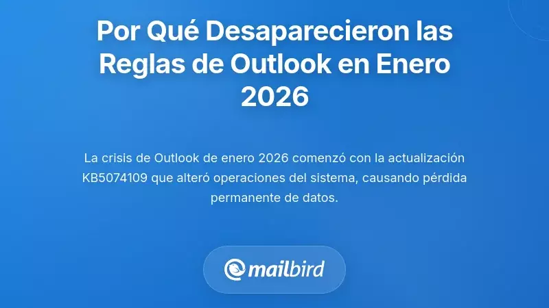 Qué causó realmente que las reglas de correo de Outlook desaparecieran en enero de 2026