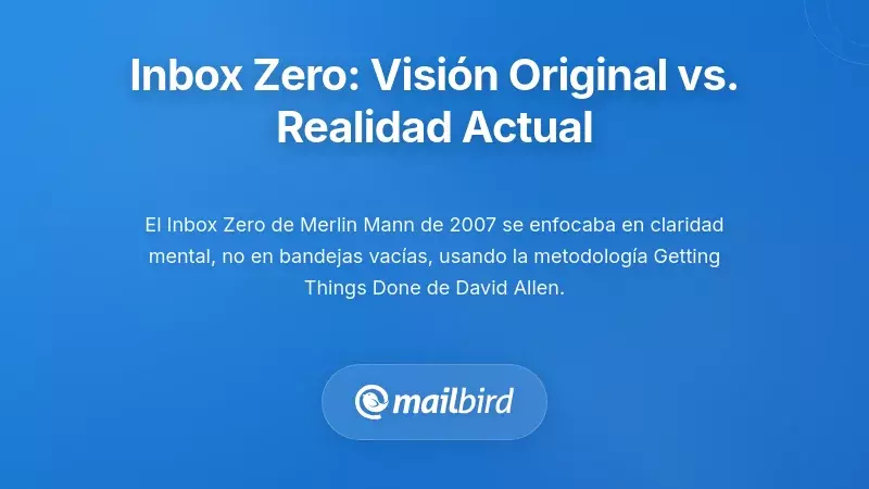 Comprender Inbox Zero: La Visi&oacute;n Original frente a la Realidad Moderna