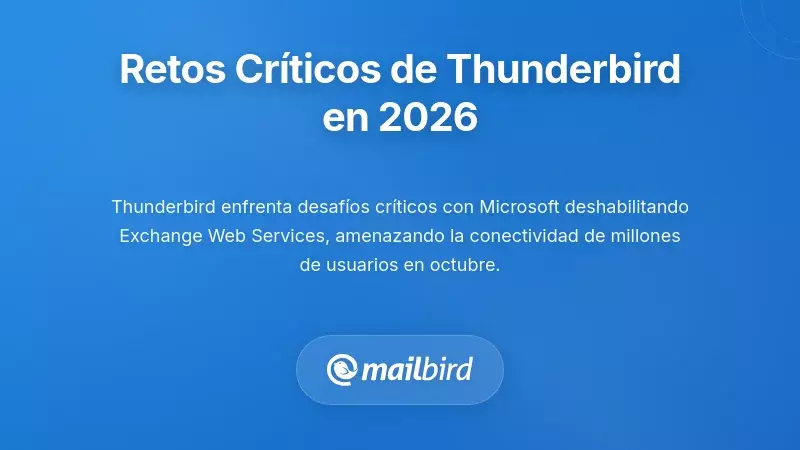 Comprendiendo los Desaf&iacute;os Cr&iacute;ticos de Thunderbird en 2026