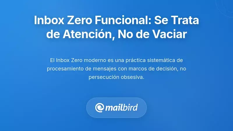 Comprender el Inbox Zero funcional: se trata de la atenci&oacute;n, no de bandejas vac&iacute;as