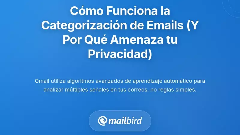 C&oacute;mo Funciona Realmente la Categorizaci&oacute;n de Correos (Y Por Qu&eacute; Eso Es un Problema de Privacidad)