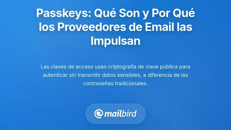 Comprendiendo las Passkeys: Qué Son y Por Qué los Proveedores de Correo Electrónico las Están Impulsando