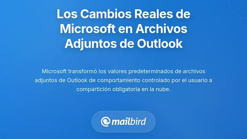 Lo que Microsoft realmente cambi&oacute; en el manejo de archivos adjuntos de Outlook
