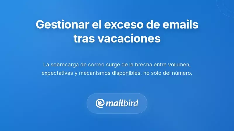 Persona abrumada por cientos de correos electrónicos no leídos después de regresar de una ausencia