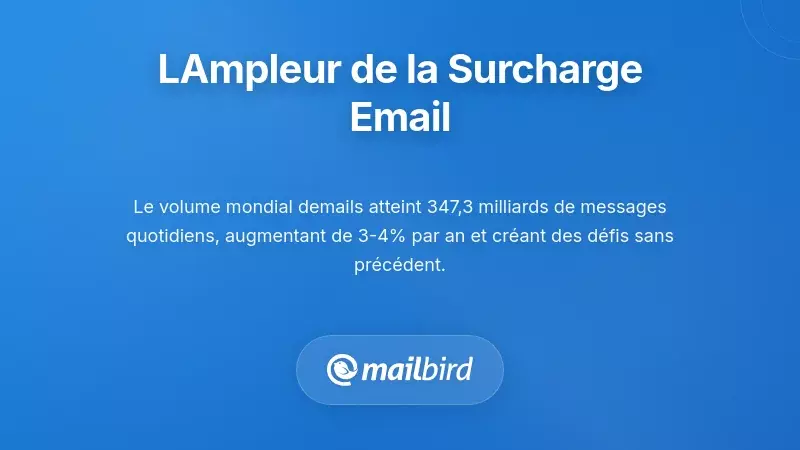 Travailleur &agrave; distance submerg&eacute; par la surcharge d'e-mails sur l'&eacute;cran de l'ordinateur portable