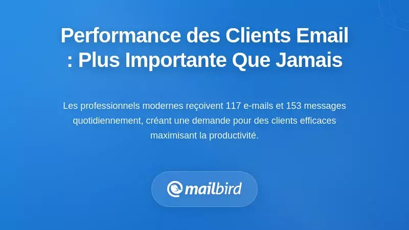 Pourquoi la performance du client email est plus importante que jamais