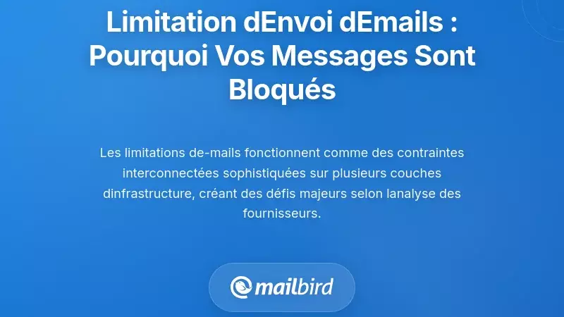 Comprendre la limitation du taux d'envoi d'emails : pourquoi vos messages sont bloqués