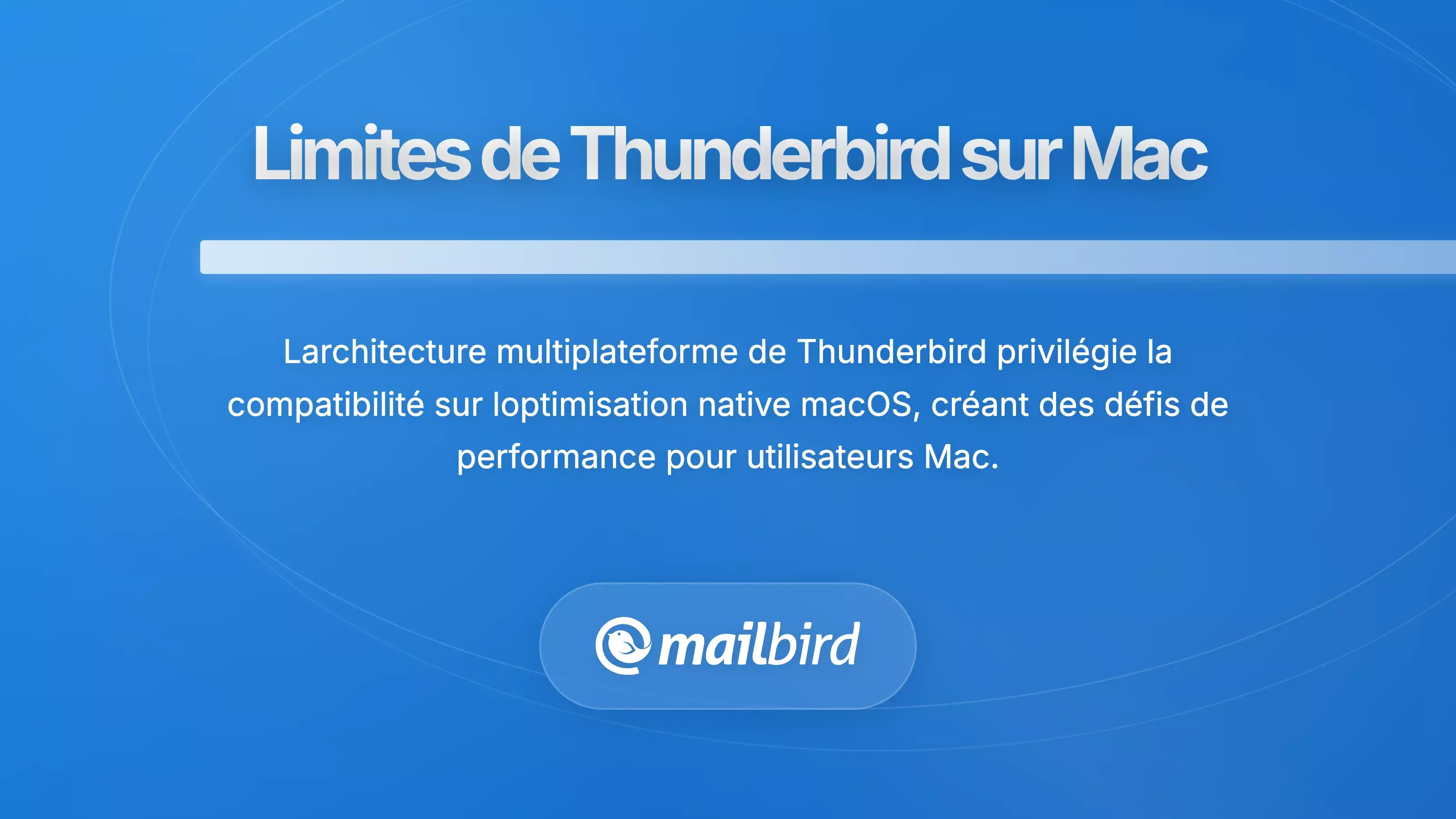 Interface du client de messagerie Thunderbird montrant un design obsol&egrave;te et des probl&egrave;mes de compatibilit&eacute; sur Mac
