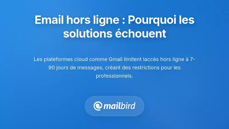 Comprendre l'acc&egrave;s aux e-mails hors ligne : pourquoi la plupart des solutions &eacute;chouent