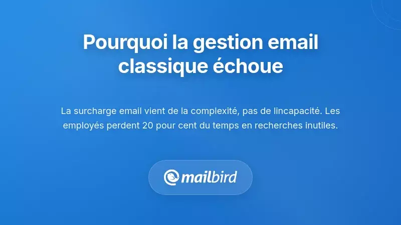 Professionnel dépassé luttant avec une boîte de réception encombrée montrant les défis de la gestion des e-mails
