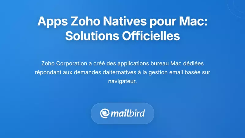 Solutions Native de Bureau Zoho : Applications Officielles pour Utilisateurs Mac