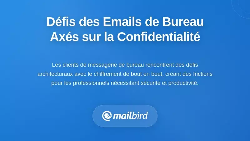 Comprendre les défis de la messagerie de bureau axée sur la confidentialité