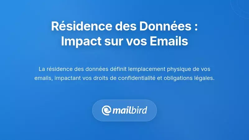 Carte mondiale montrant les emplacements de stockage des donn&eacute;es e-mail et illustration du concept de r&eacute;sidence des donn&eacute;es