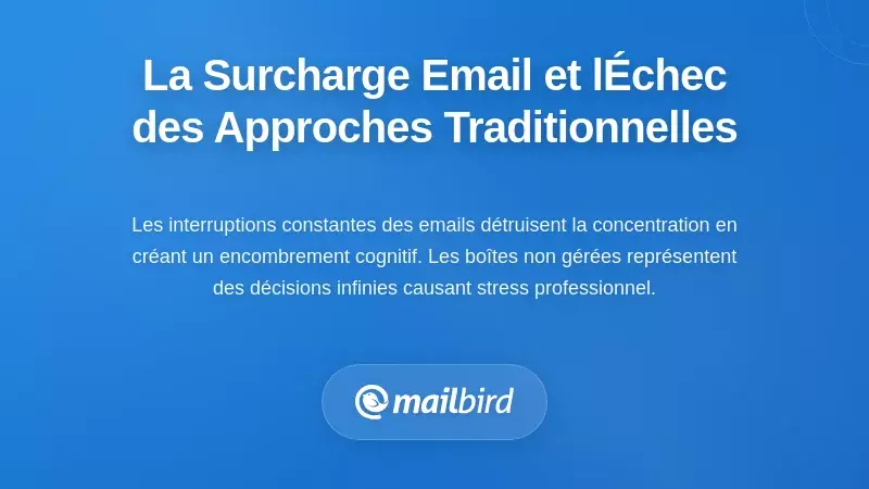 Comprendre le problème de surcharge d'emails et pourquoi les approches traditionnelles échouent