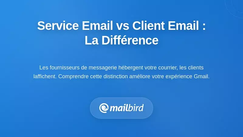 Comprendre la distinction entre le service de messagerie et le client de messagerie