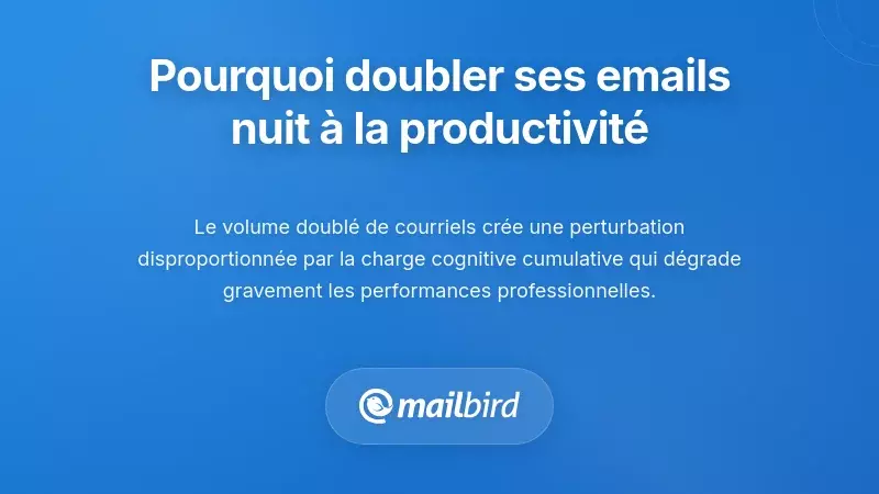 Comprendre pourquoi le doublement du volume d'emails d&eacute;truit la productivit&eacute;