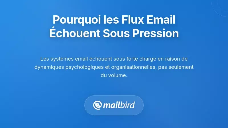 Comprendre pourquoi les flux de travail par e-mail se cassent sous pression