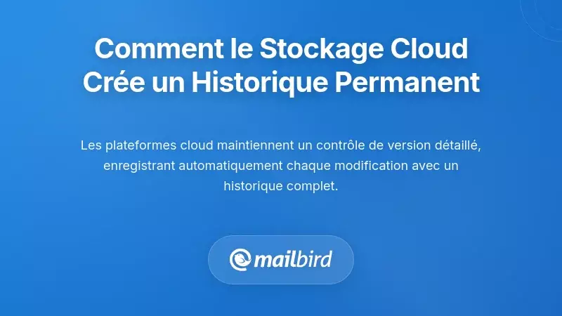 Comprendre comment le stockage cloud cr&eacute;e des enregistrements permanents de l'historique des fichiers