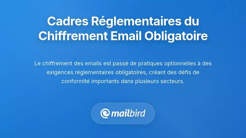 Comprendre les Cadres R&eacute;glementaires &agrave; l'Origine des Obligations de Cryptage des Emails