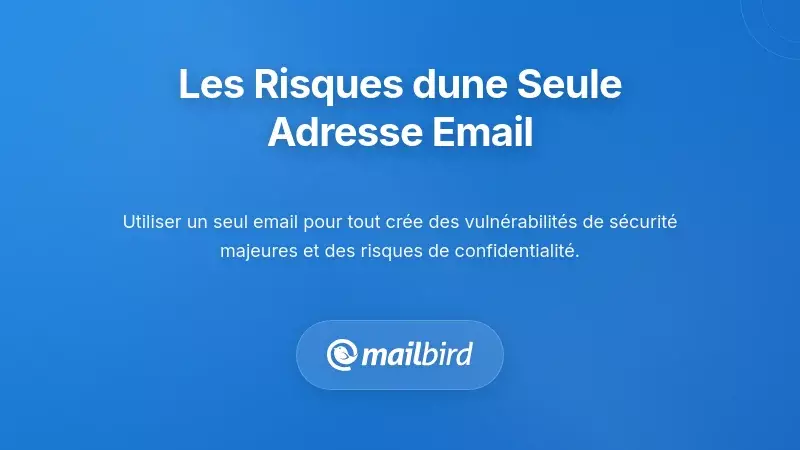 Les dangers cach&eacute;s de la d&eacute;pendance &agrave; un seul compte email